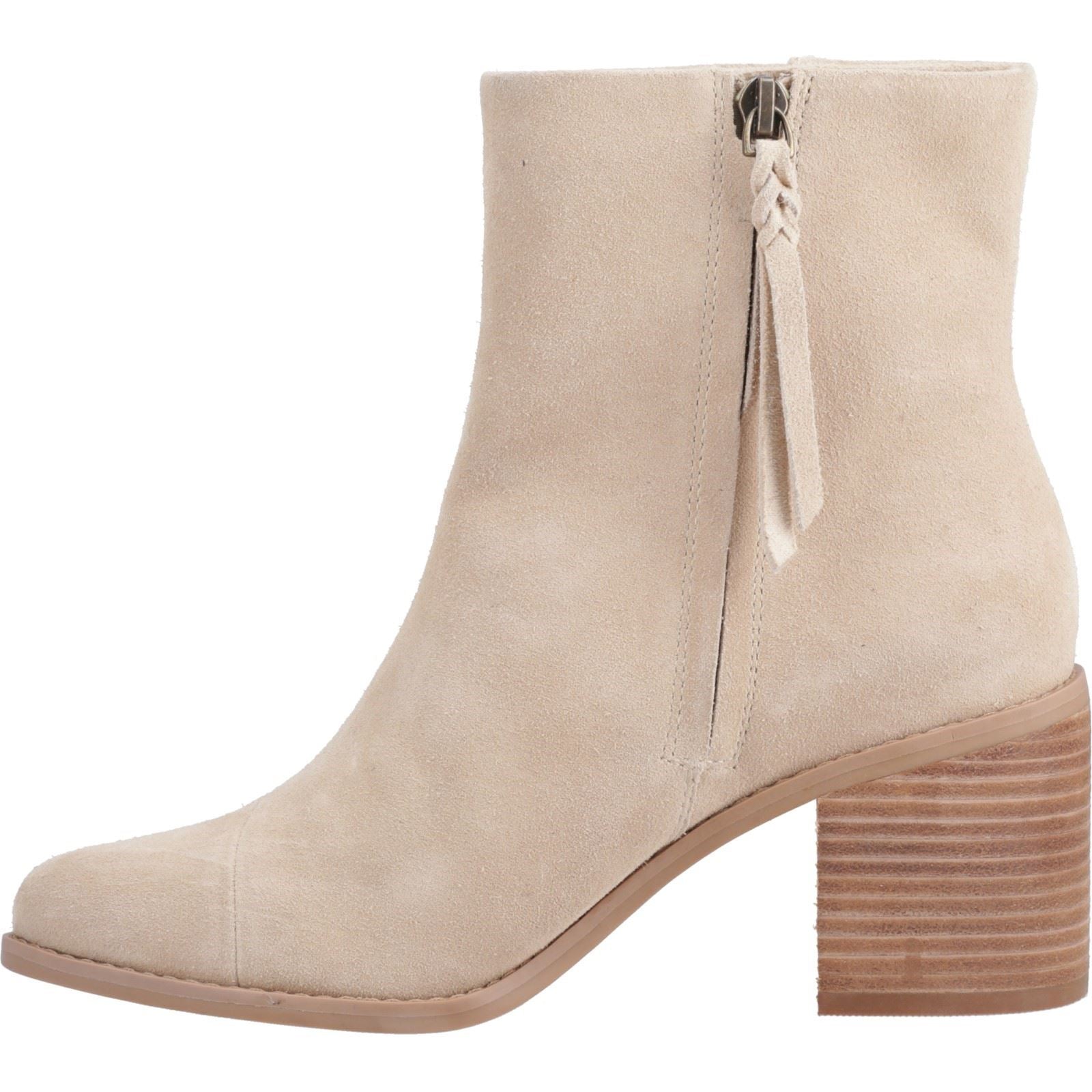 TOMS Evelyn Bottes Naturelles En Cuir Pour Femmes
