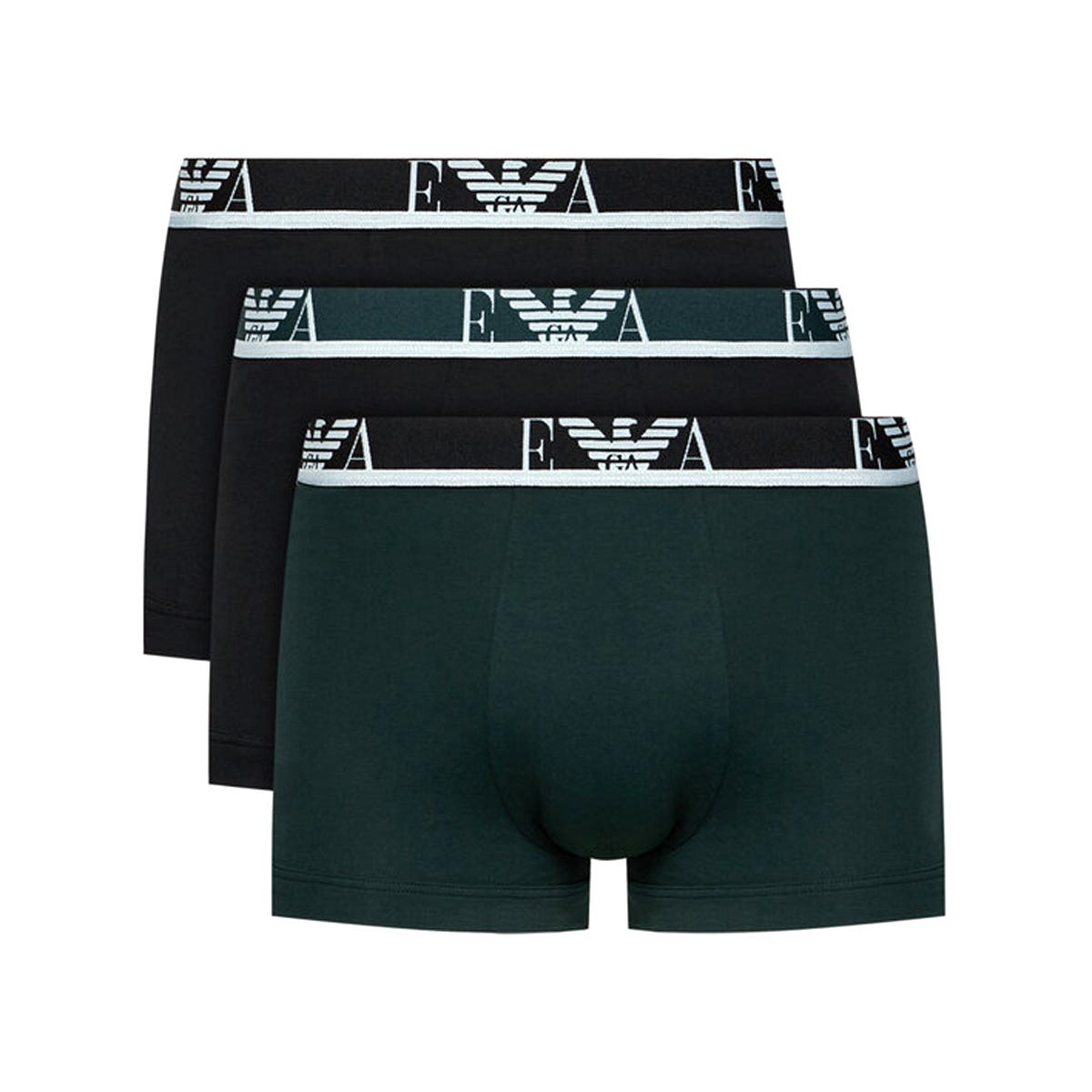 Emporio Armani Mens 3 Pack Trunk Black / Multi