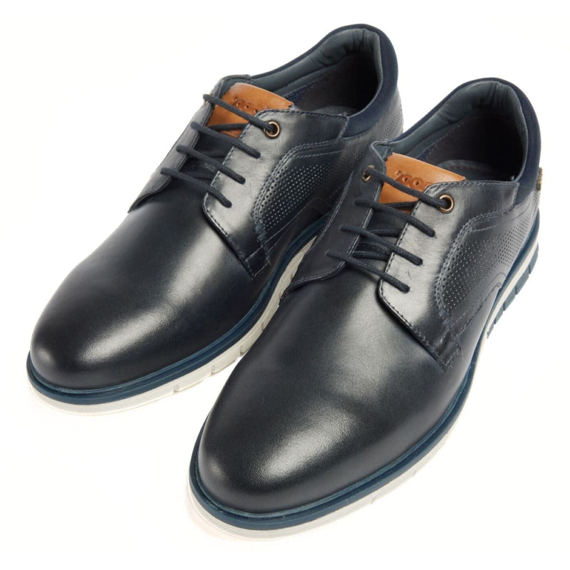 Pod Merlin Chaussures En Cuir Pour Homme À Lacets Bleu Marine