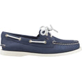 Sperry Authentic 2 Eye Chaussures Bateau En Cuir Pour Femmes En Bleu Marine