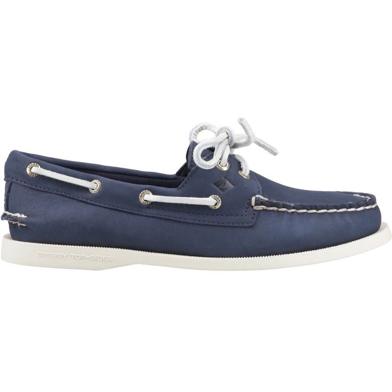 Sperry Authentic 2 Eye Chaussures Bateau En Cuir Pour Femmes En Bleu Marine