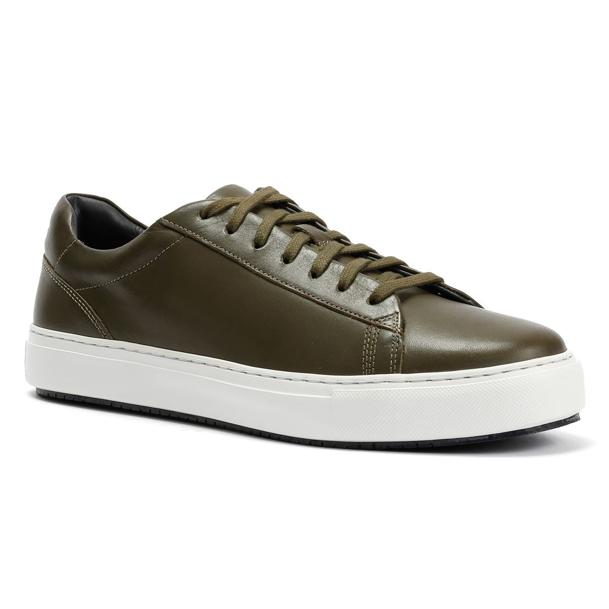 Ben Sherman Ace Cupsole Baskets En Cuir Pour Hommes Vertes