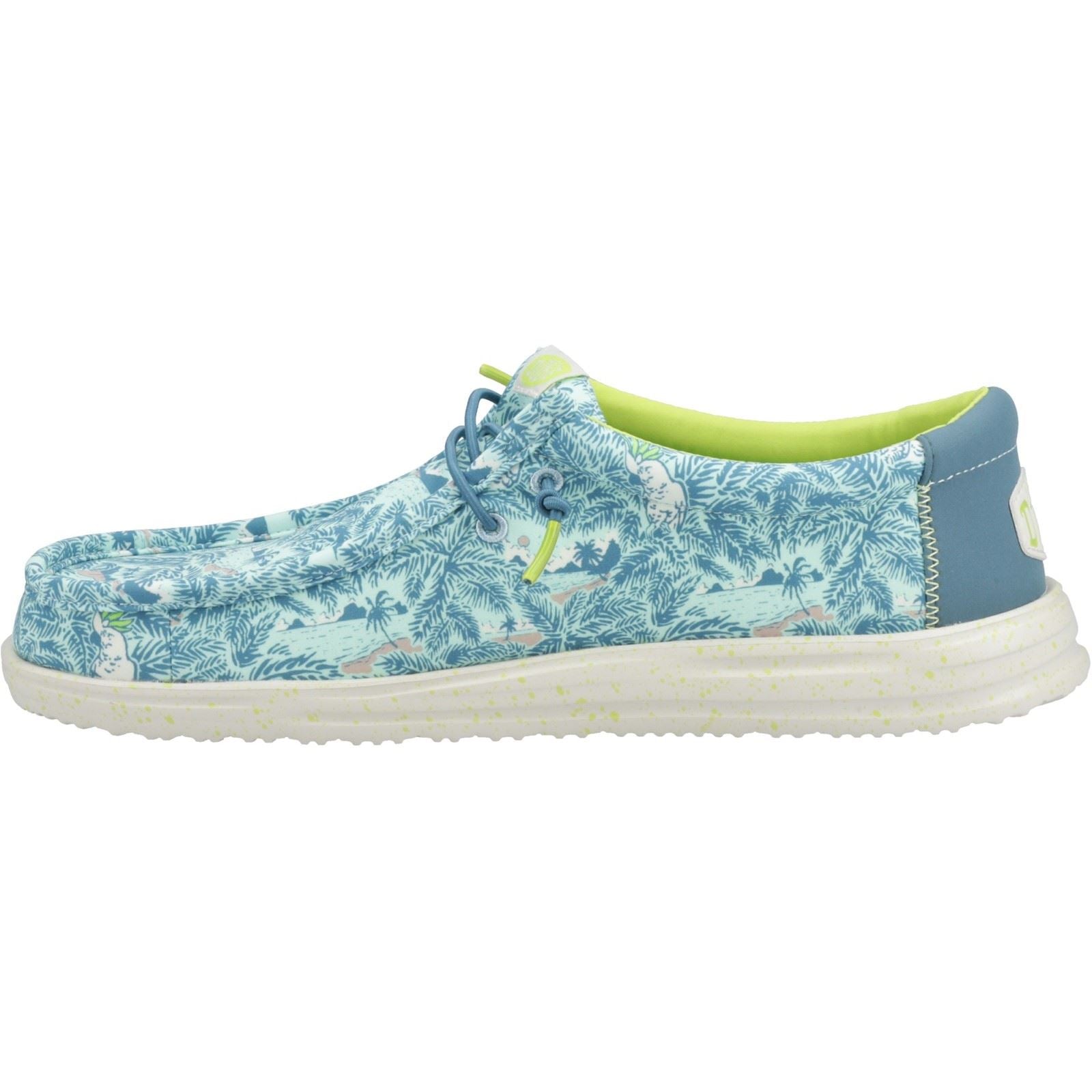 HEYDUDE Wally H2O Tropical Chaussures Bateau Tropicales Bleues Pour Homme