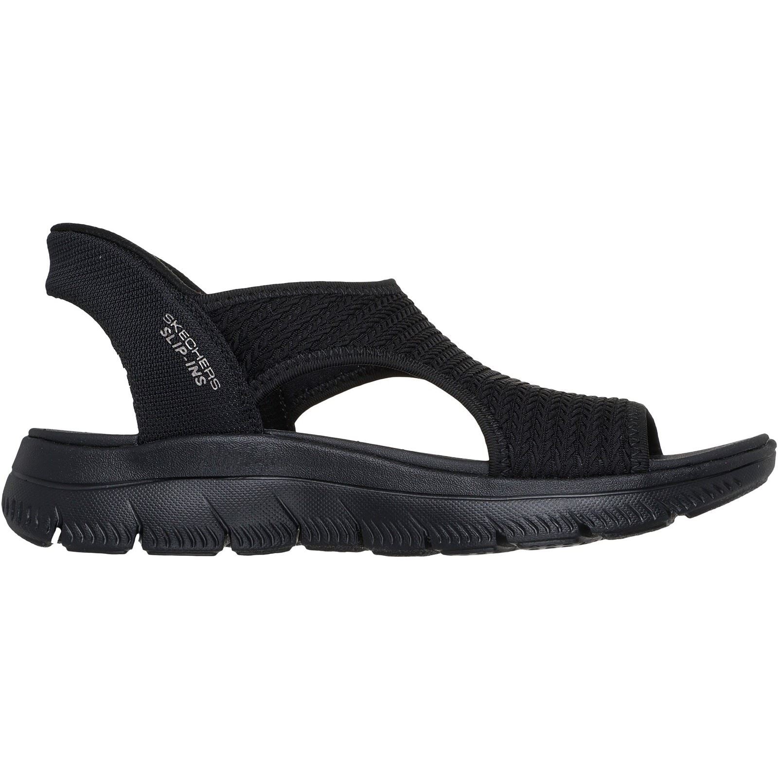 Skechers Summits Sweetly Evolved Sandales Noires Pour Femme En Textile