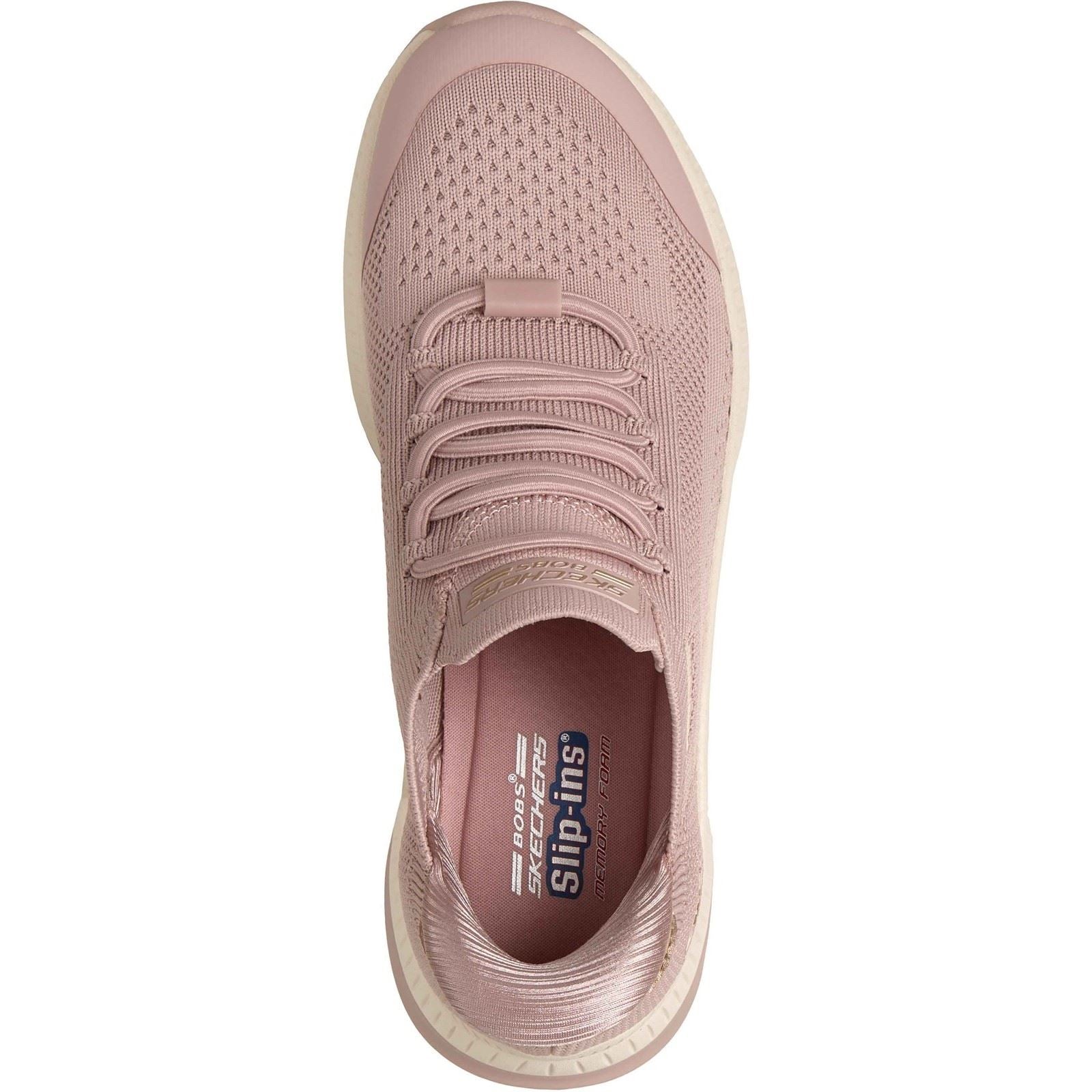 Skechers BOBS Sport Squad 4 Dire Step Baskets Blush En Polyester Pour Femme