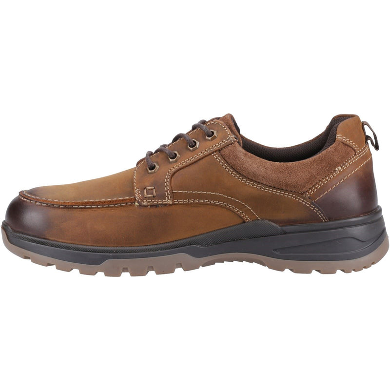 Hush Puppies Percy Chaussures En Cuir Pour Hommes À Lacets Tan