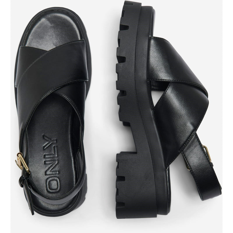 ONLY DOJA 10 Sandales Pour Femmes En Synthétique Noir