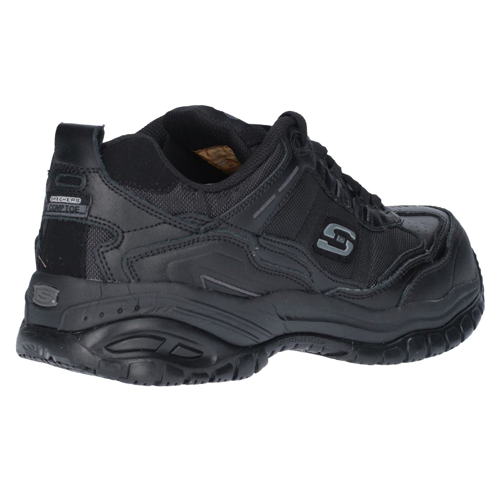 Skechers Workwear Soft Stride - Grinnell Basket De Sécurité Noires Pour Hommes Suede