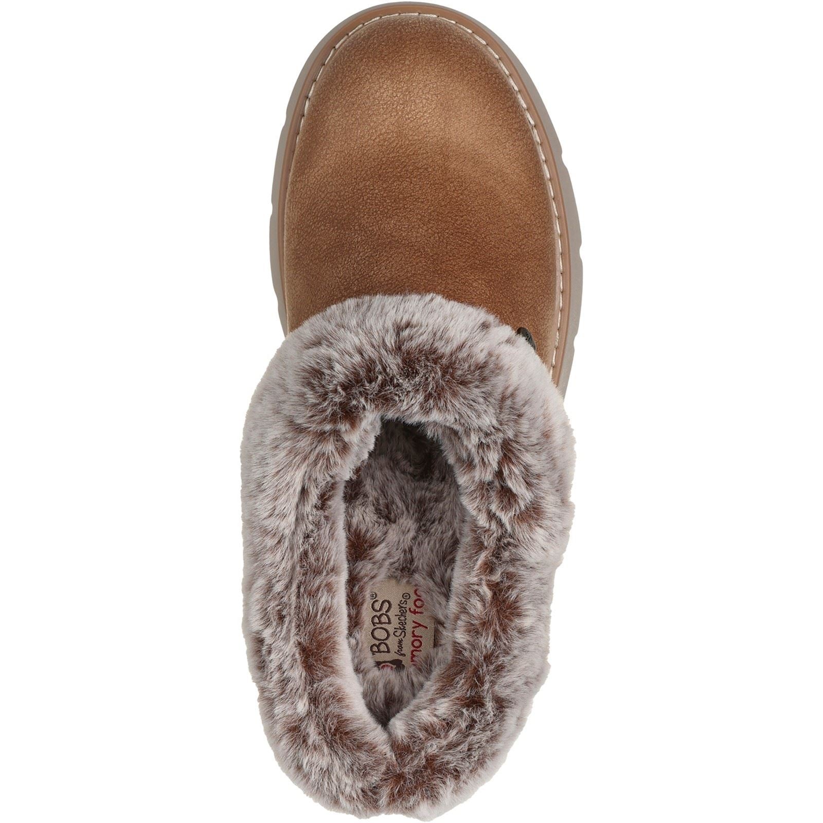 Skechers Keepsakes Lite Cozy Blend Chaussons Pour Femmes En Textile Couleur Châtaigne