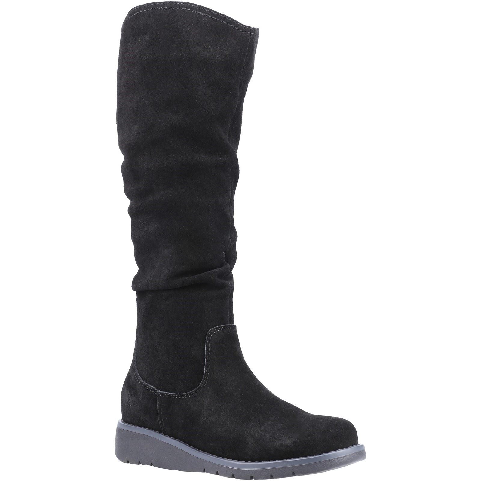 Hush Puppies Lucinda Bottes En Daim Noir Pour Femmes