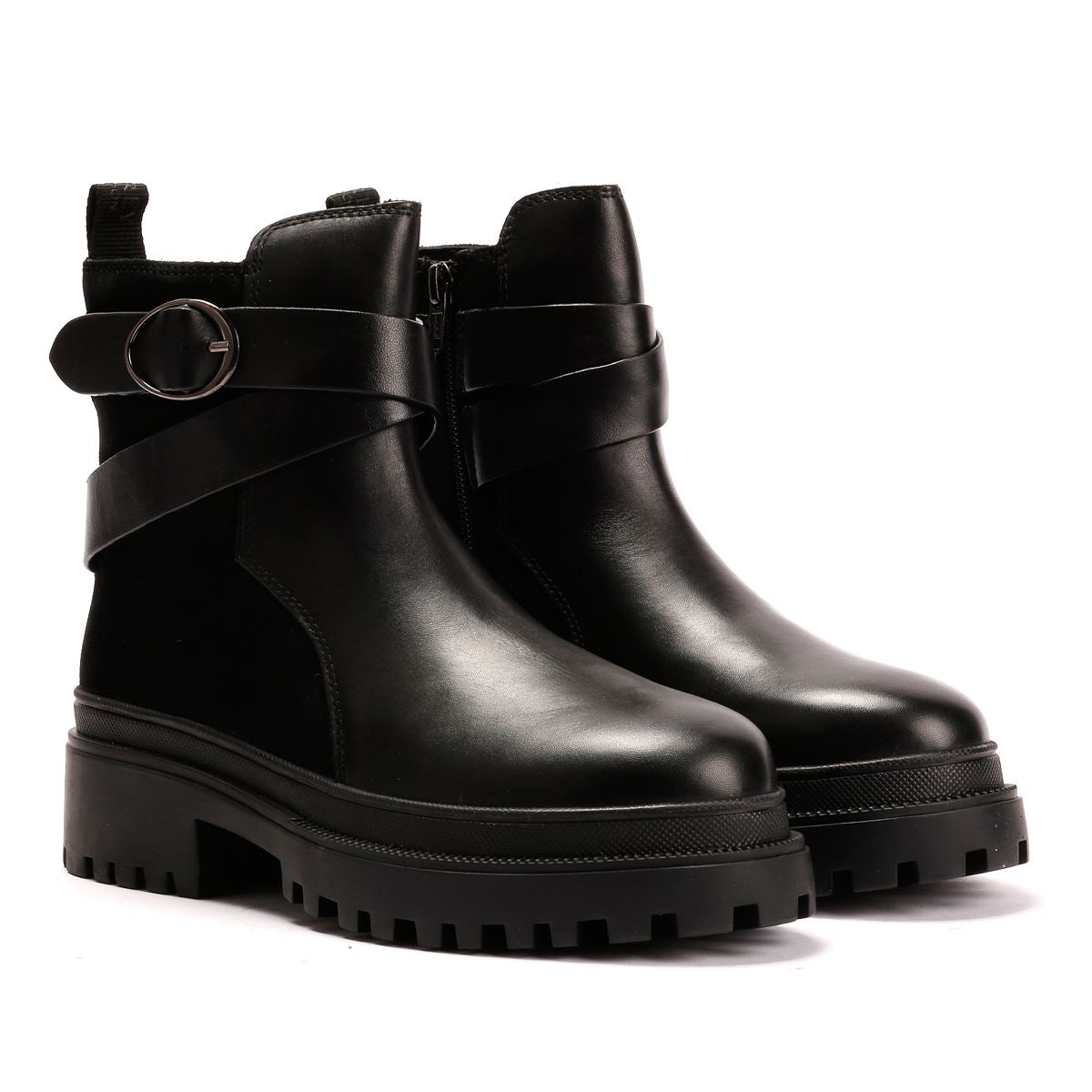 Osprey London The Boston Bottes Noires En Cuir Pour Femmes