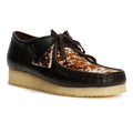 Clarks Originals Wallabee Cow Print Chaussures En Cuir Marron À Lacets Pour Homme