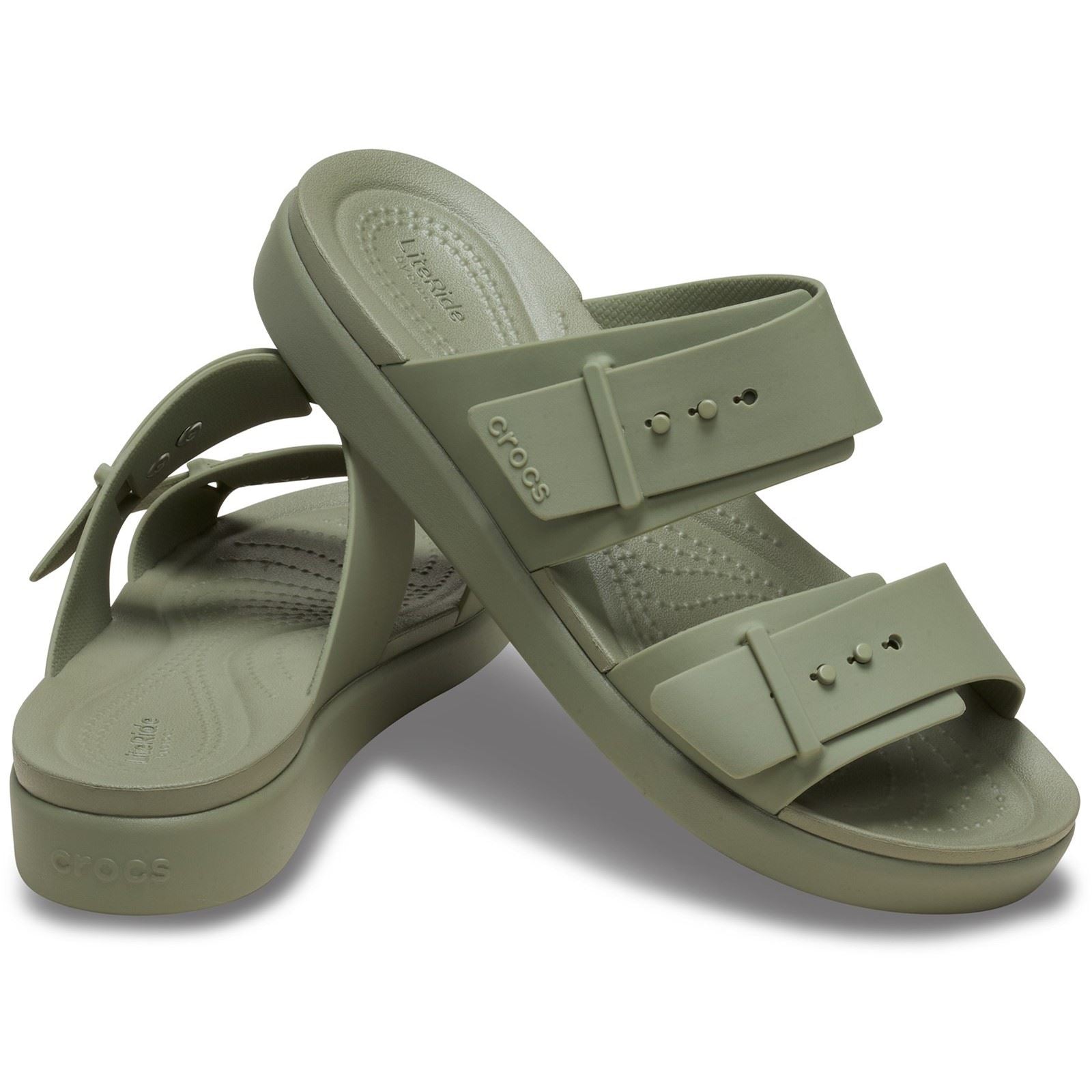 Crocs Brooklyn Buckle Sandales Cargo Pour Femmes Eva
