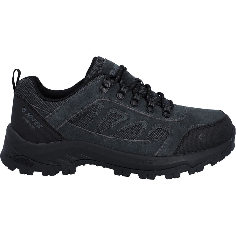 Hi-Tec Bandera Expedition Low Chaussures De Randonnée Pour Hommes En Cuir Gris Foncé/noir