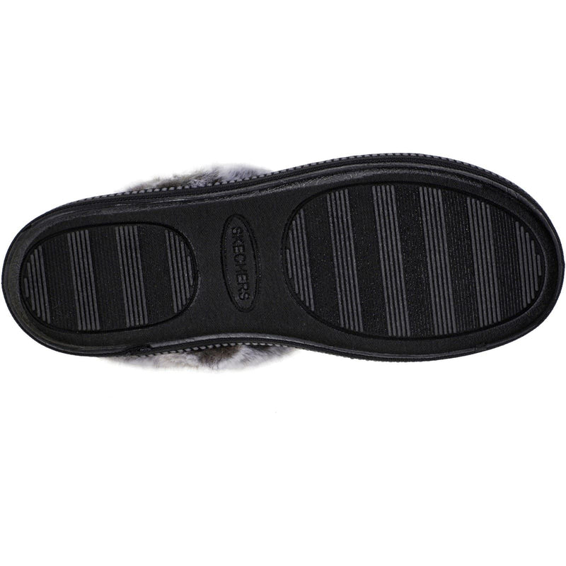Skechers Cozy Campfire Fresh Toast Chaussons Noirs En Textile Pour Femme