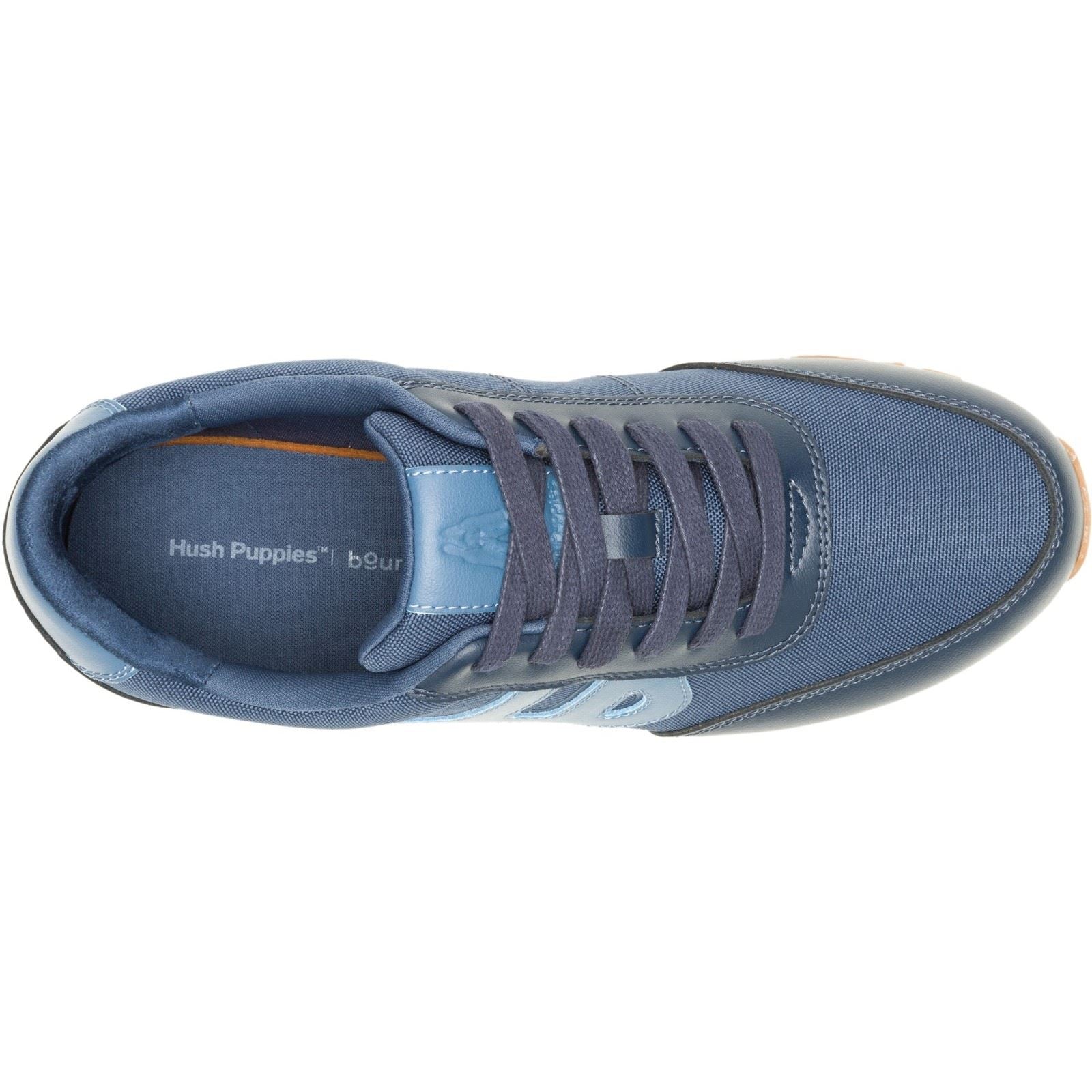 Hush Puppies Seventy8 Chaussures De Sport Bleues Pour Hommes En Cuir