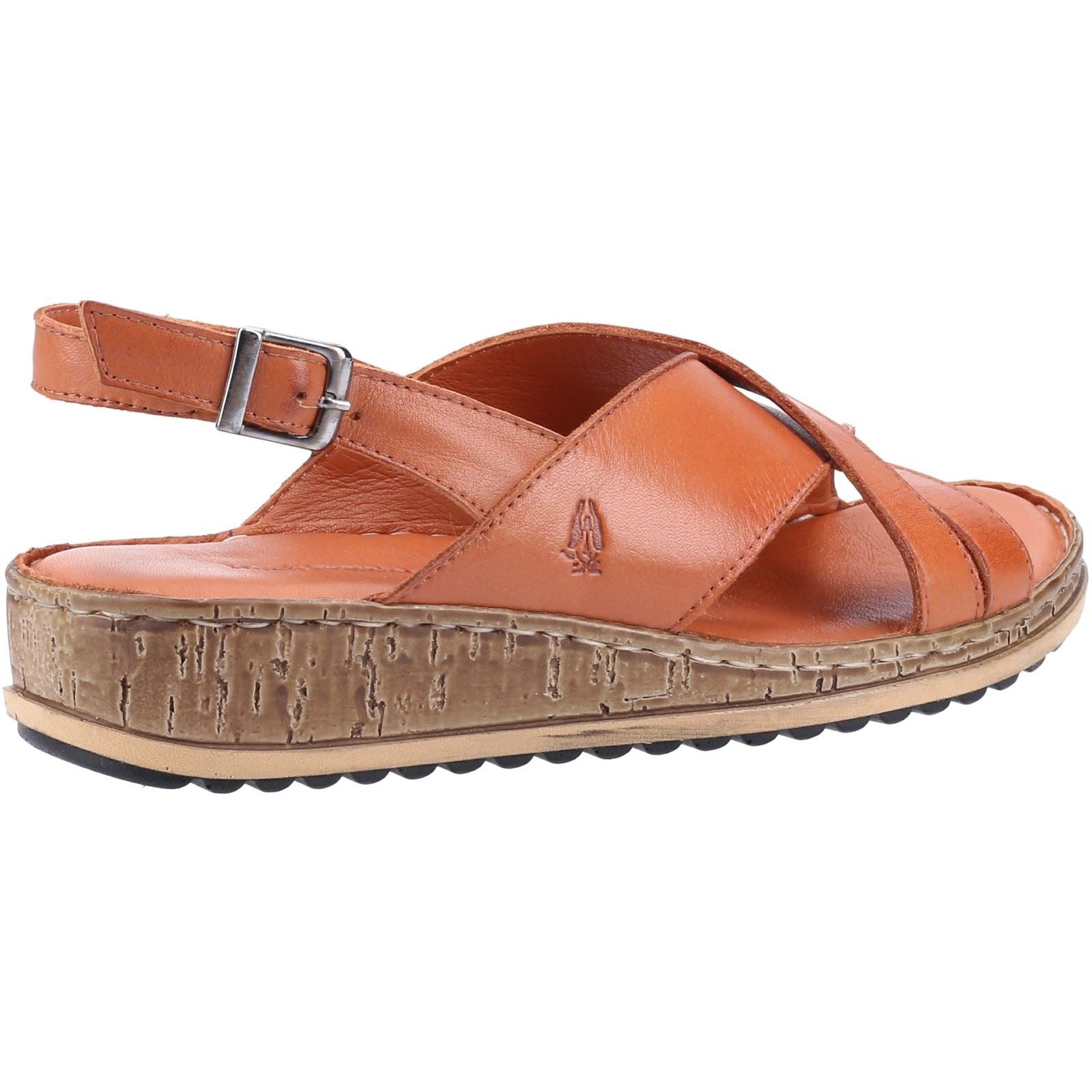 Hush Puppies Elena Sandales Compensées En Cuir Pour Femme, Couleur Beige