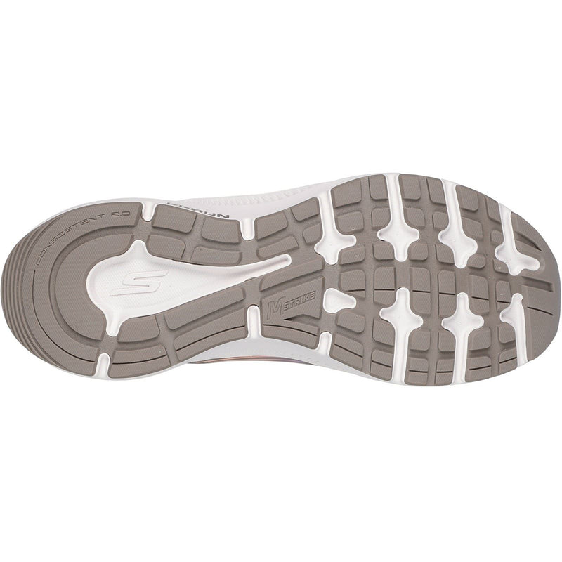 Skechers GO RUN Consistent 2.0 Advantage Baskets En Cuir Pour Femmes, Couleur Taupe/Multi.