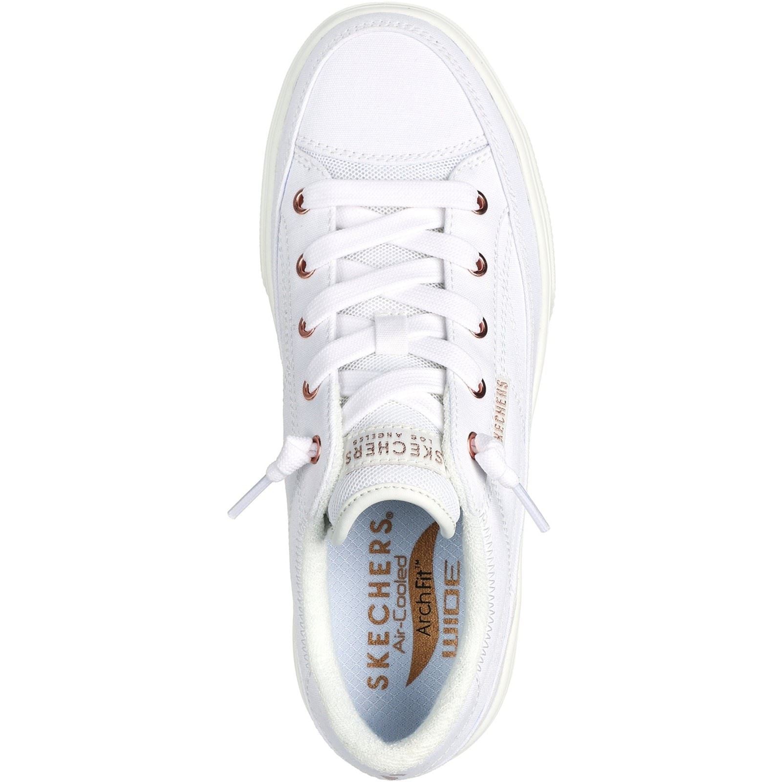 Skechers Arch Fit Arcade - Meet Ya There Baskets Blanches En Textile Pour Femmes