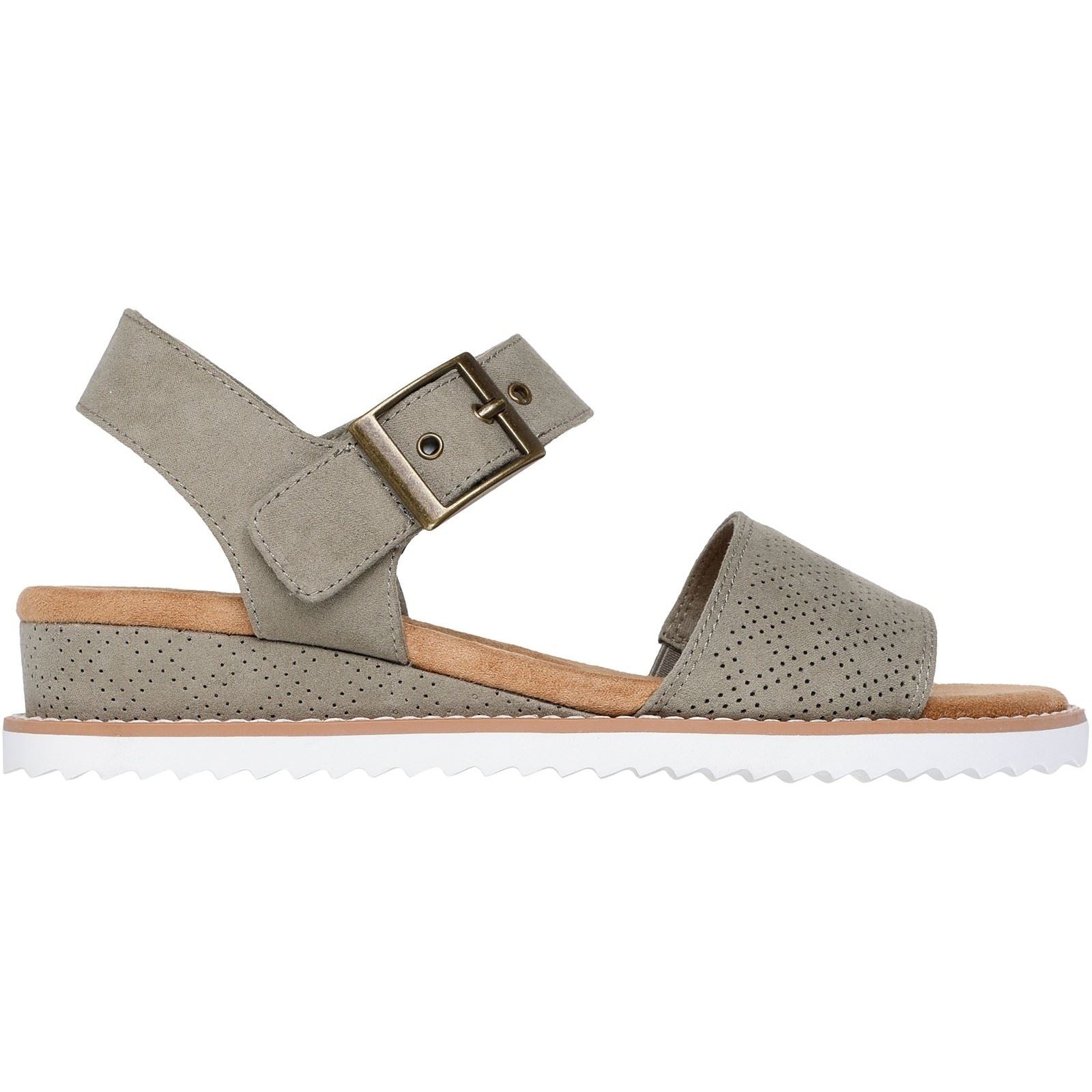 Skechers Desert Kiss Serendipitous Sandales Pour Femmes En Polyester De Couleur Olive