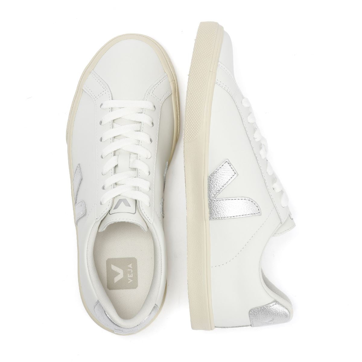 Veja Esplar Baskets Blanches En Cuir Pour Femmes