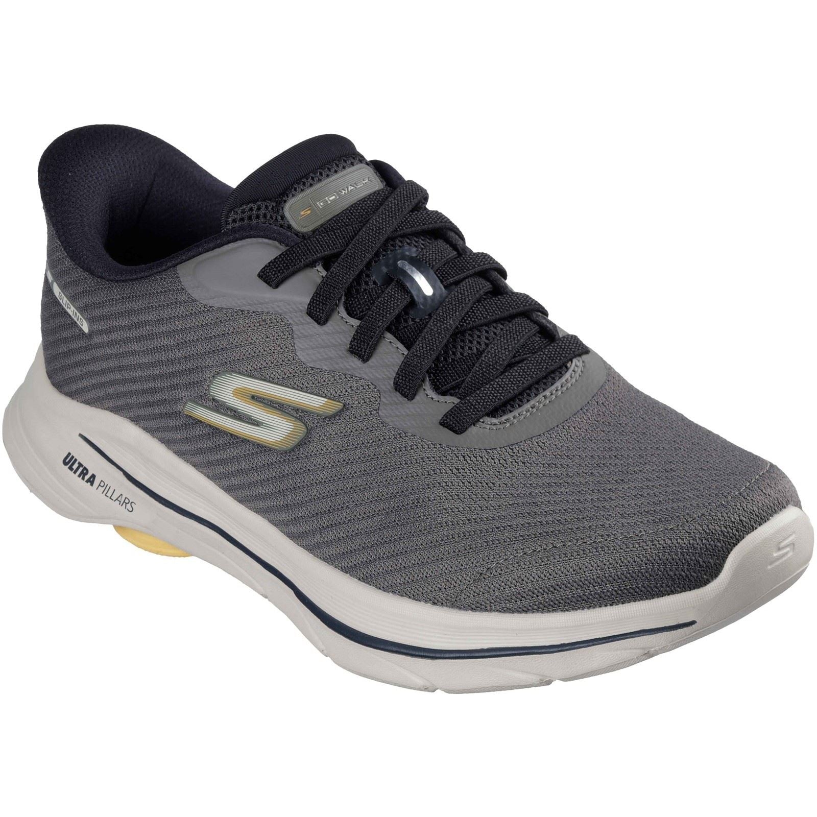 Skechers GO WALK 8 Pate Baskets Taupe Pour Hommes En Textile