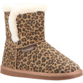 Hush Puppies Ashleigh Chaussons Léopard En Fausse Fourrure Pour Femmes