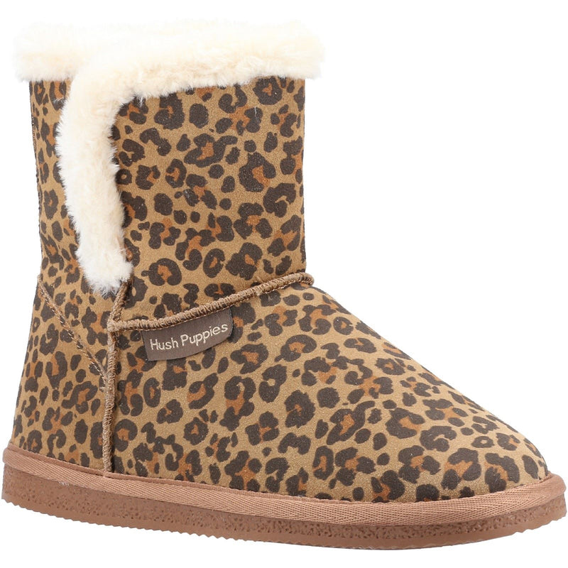 Hush Puppies Ashleigh Chaussons Léopard En Fausse Fourrure Pour Femmes
