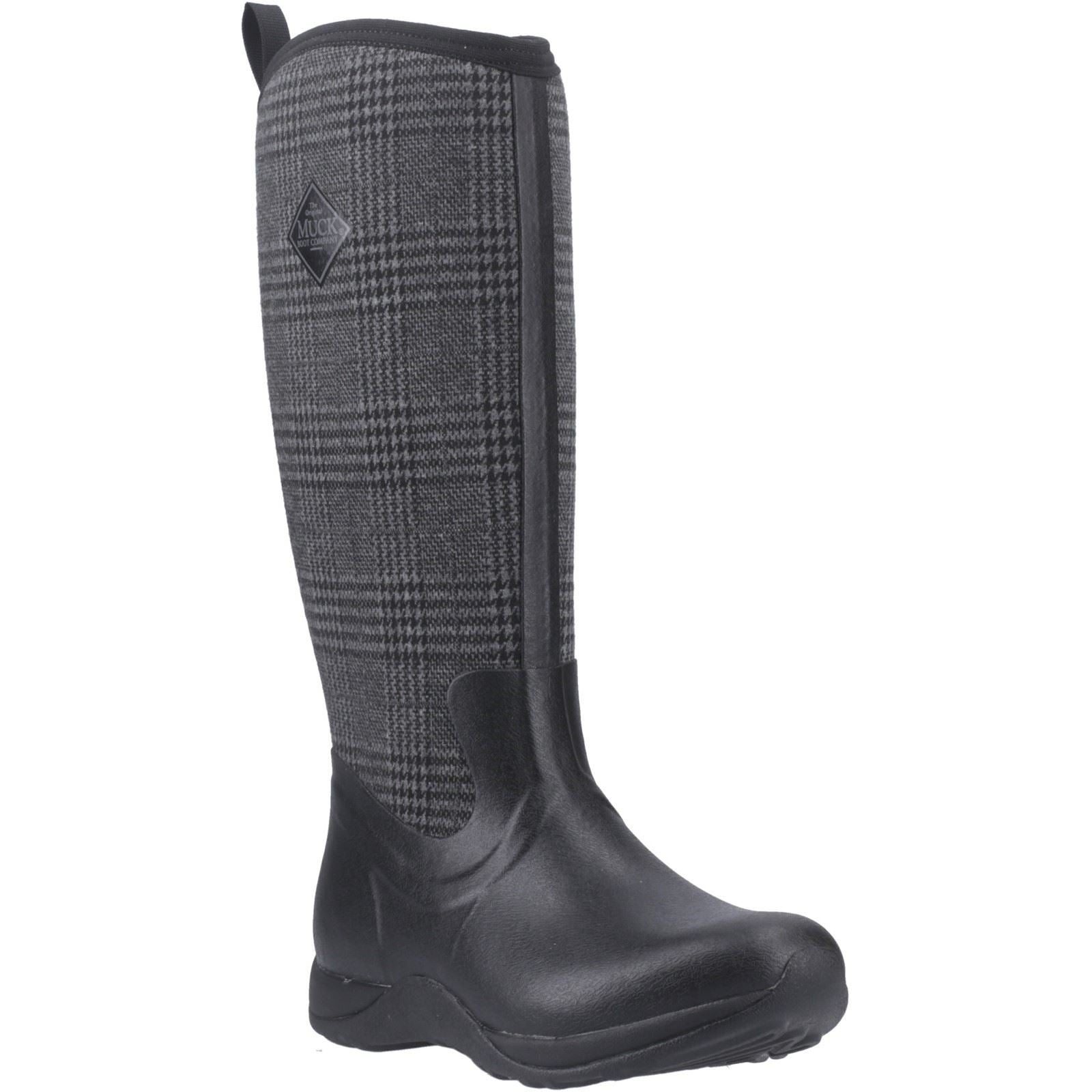 Muck Boots Arctic Adventure Bottes D'hiver Hautes À Carreaux Noires En Caoutchouc Pour Femme