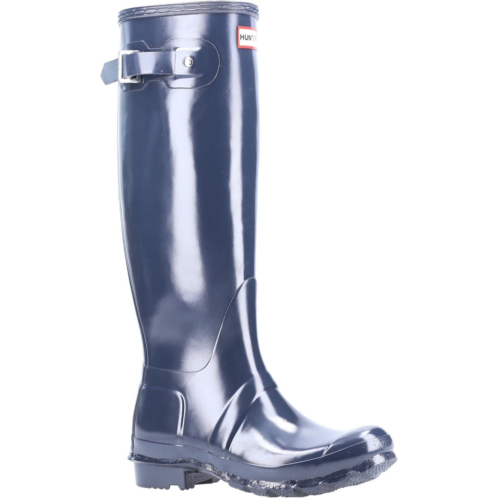 Hunter Original Tall Gloss Bottes En Caoutchouc Bleu Marine Pour Femme