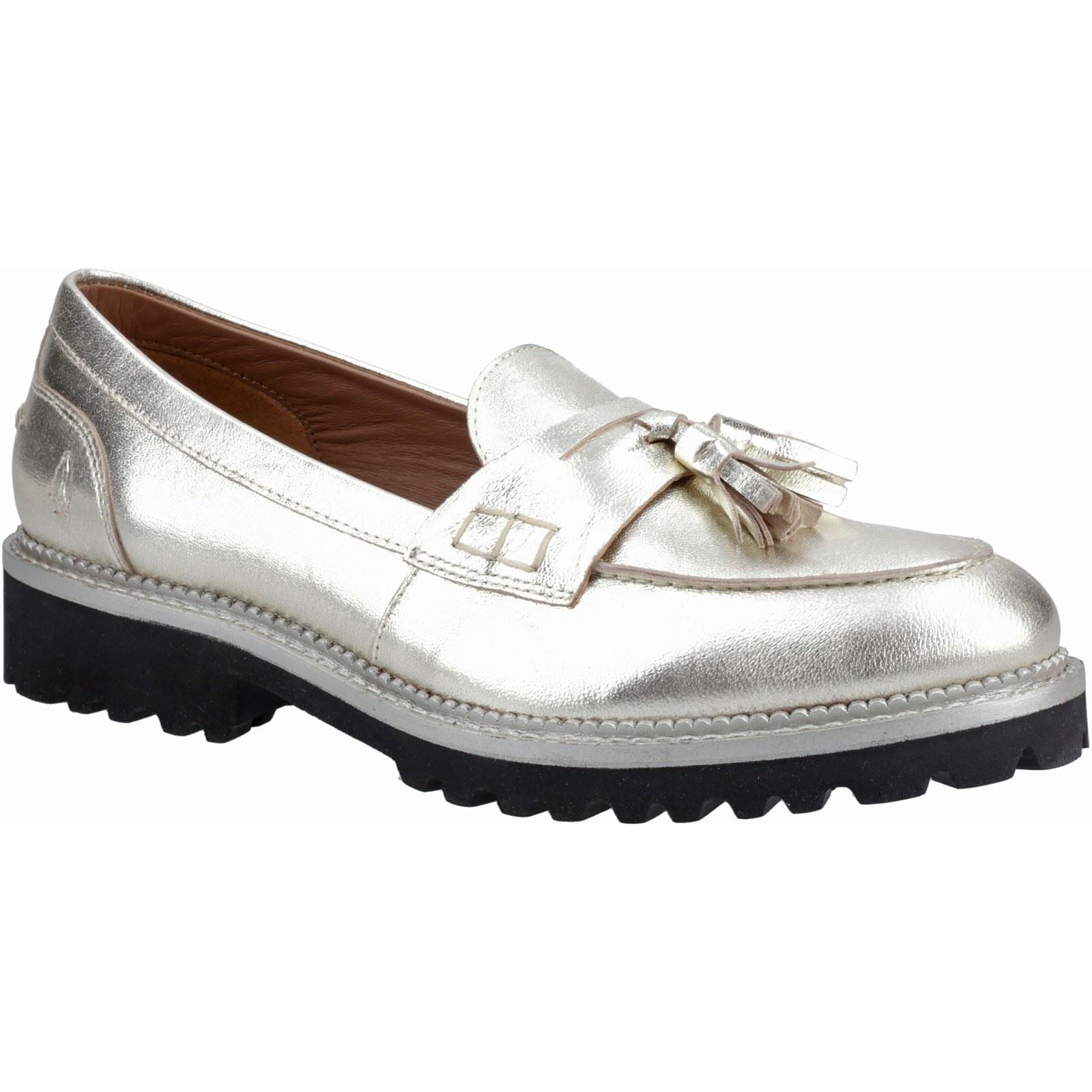 Hush Puppies Ginny Loafer Femmes Suédoises Mocassins Dorés