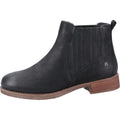 Hush Puppies Edith Bottes Noires En Cuir Pour Femmes