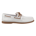 Sperry Authentic 2 Eye Chaussures Bateau Pour Hommes En Cuir Blanc/Gomme