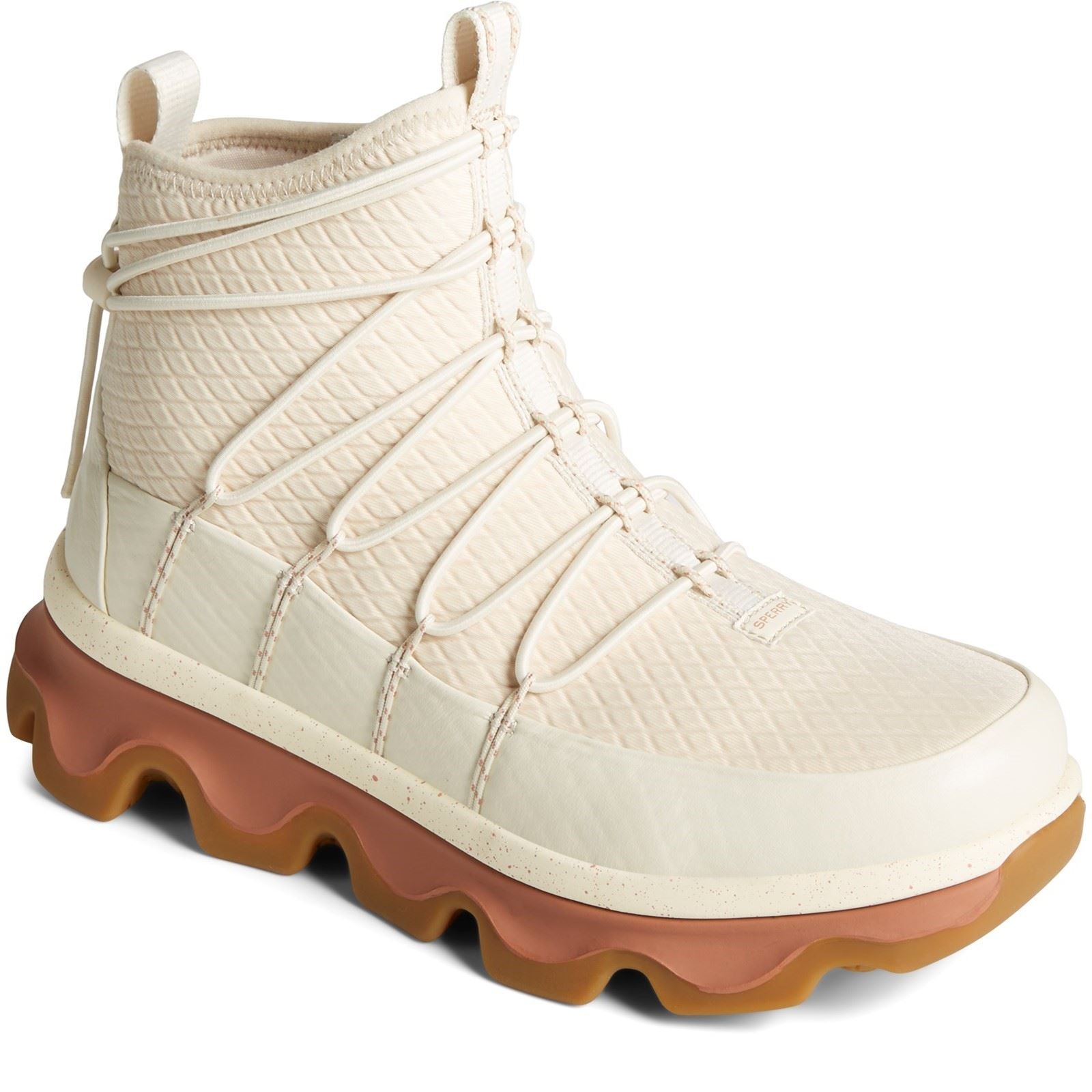 Sperry Saltwater 3D Bottes En Caoutchouc Blanches En Tissu