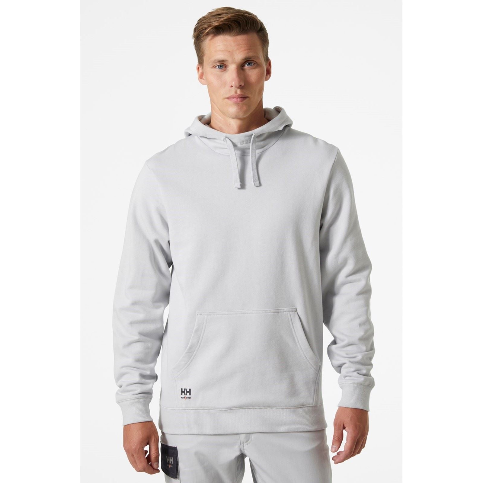Helly Hansen Workwear Classic Sweat À Capuche Gris En Coton Pour Homme