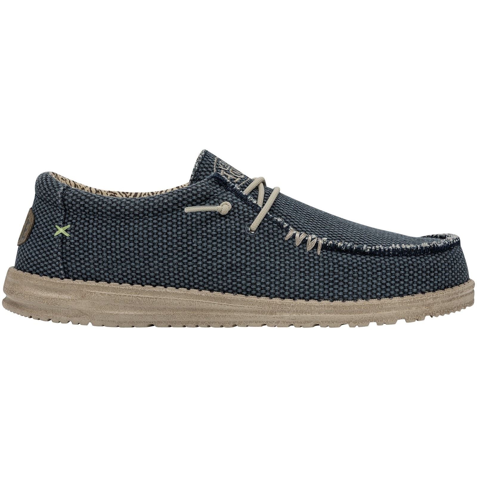 HEYDUDE Wally Braided Mocassins De Nuit Bleus Pour Hommes En Polyester