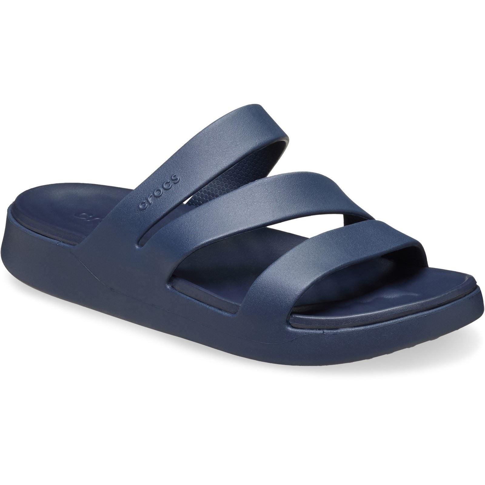 Crocs Getaway Strappy Sandales Pour Femmes En Thermoplastique De Couleur Marine