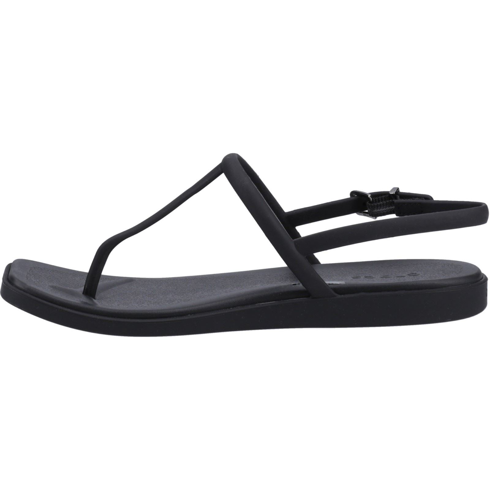 Crocs Miami Thong Flip Sandales Noires Pour Femmes En Tpu
