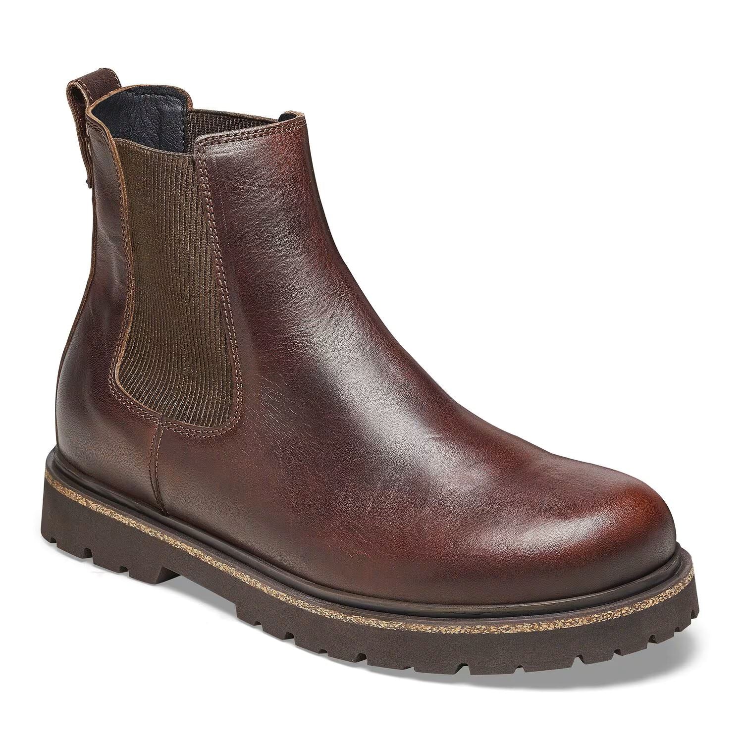 Birkenstock Highwood Chelsea Bottes En Cuir Marron Pour Hommes