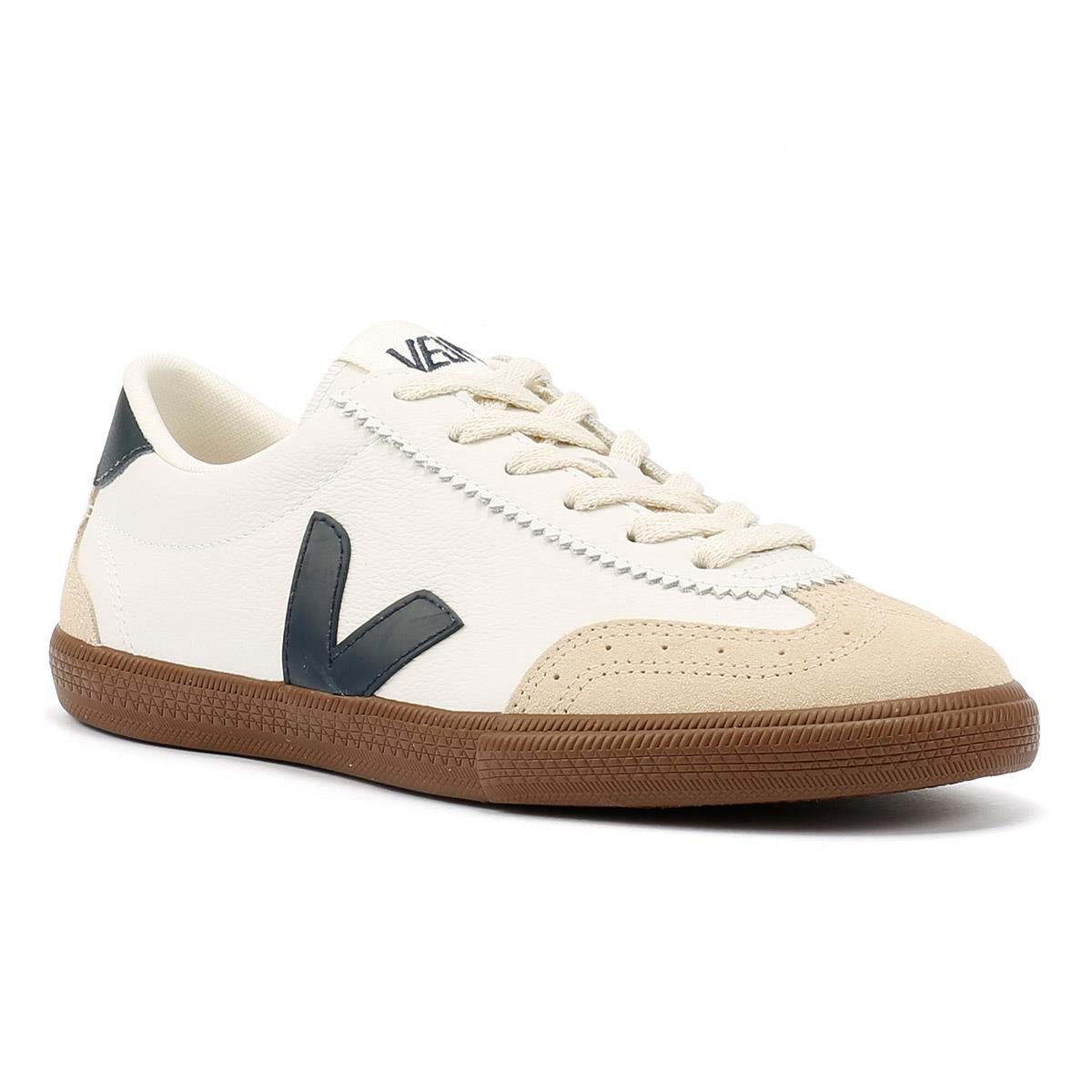 Veja Volley Baskets Blanches En Cuir Pour Femmes