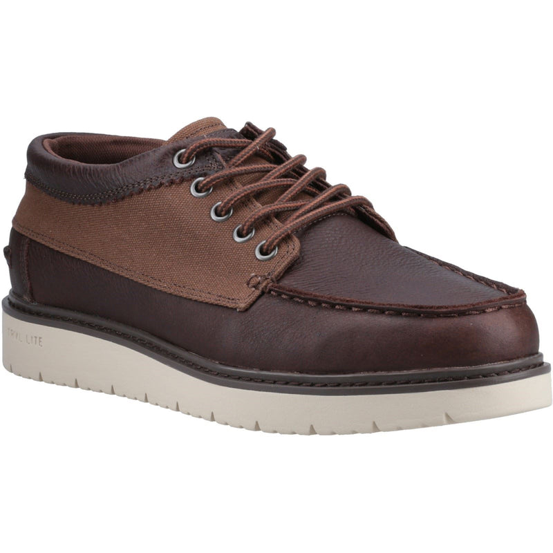 TOMS TRVL Lite Forrest Chaussures En Cuir Pour Hommes Brunes À Lacets