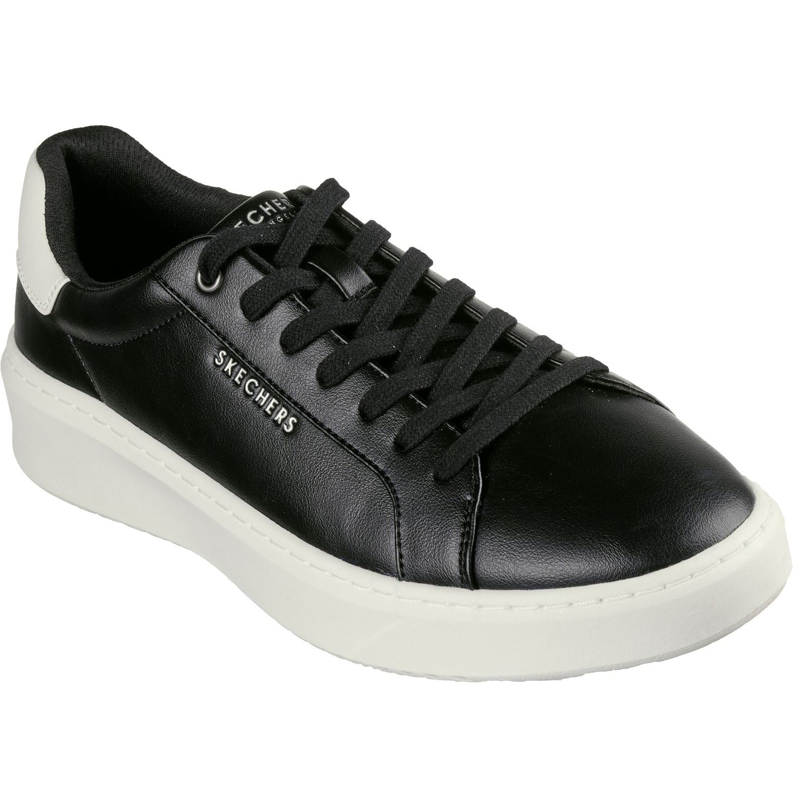 Skechers Court Break Suit Sneaker Baskets Noires Pour Homme En Matière Synthétique