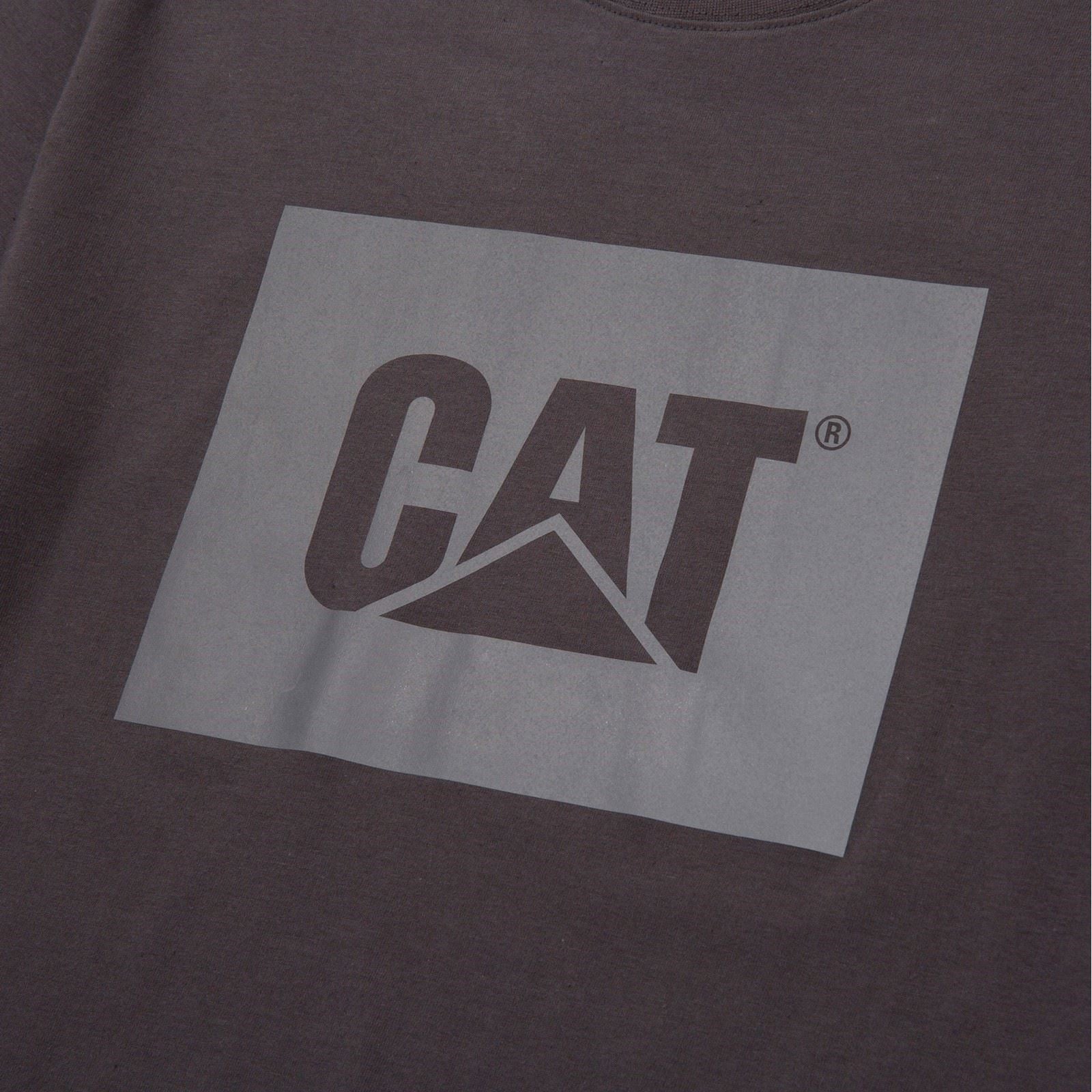 Caterpillar Graphic T-Shirts À Manches Courtes Grises Pour Hommes En Coton