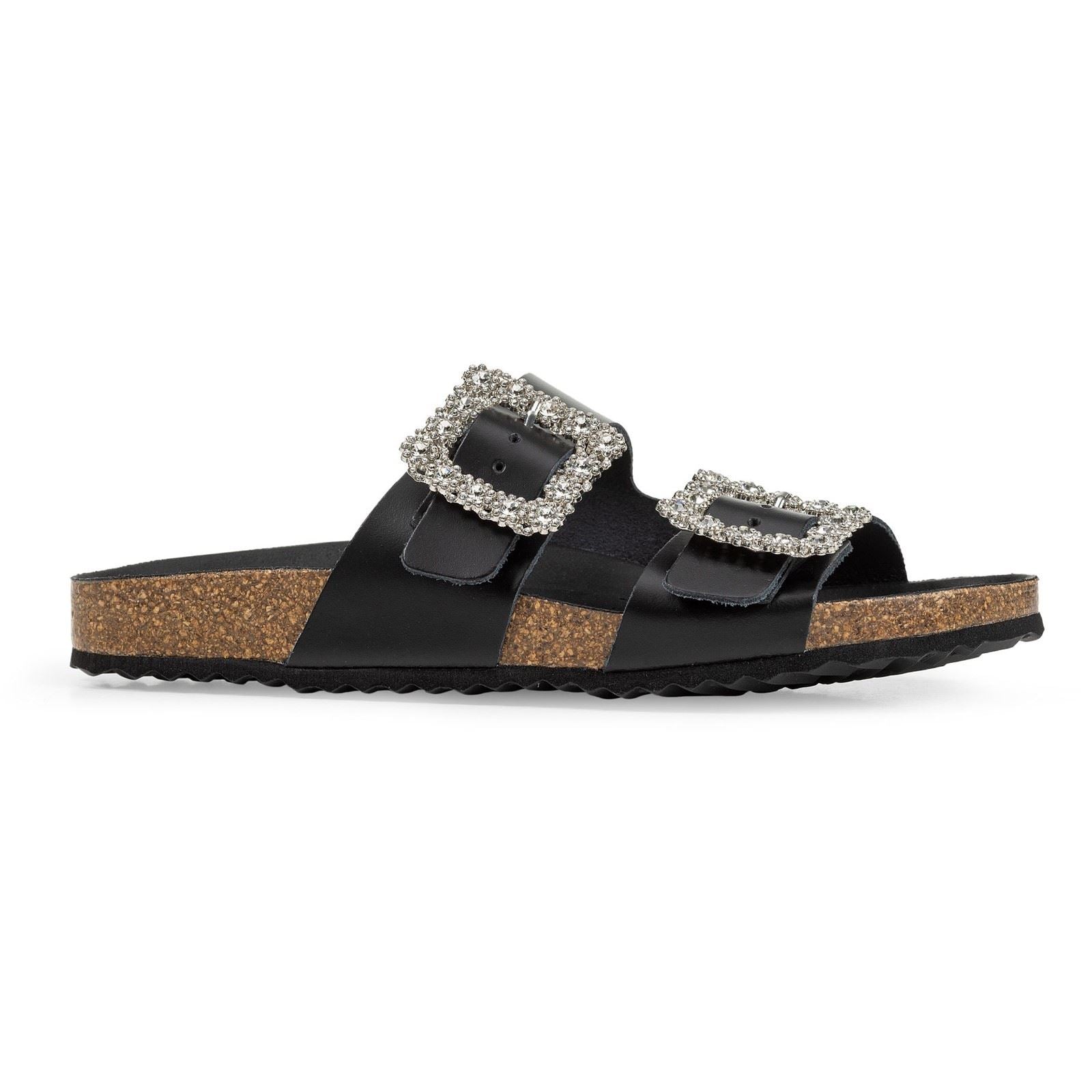 Geox D BRIONIA R Sandales Noires Pour Femmes En Cuir