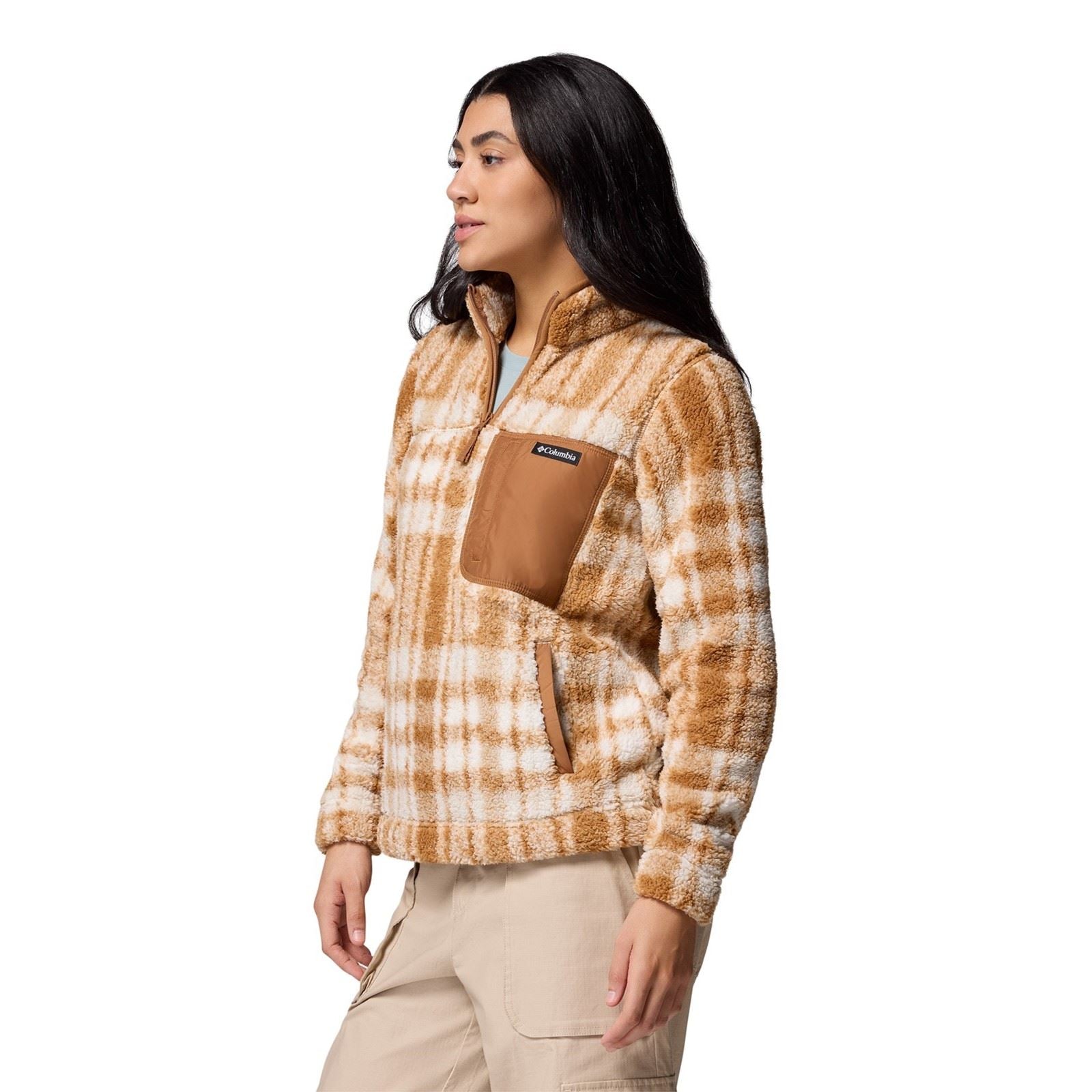 Columbia West Bend 1/4 Zip II Pull En Polyester Pour Femme Marron