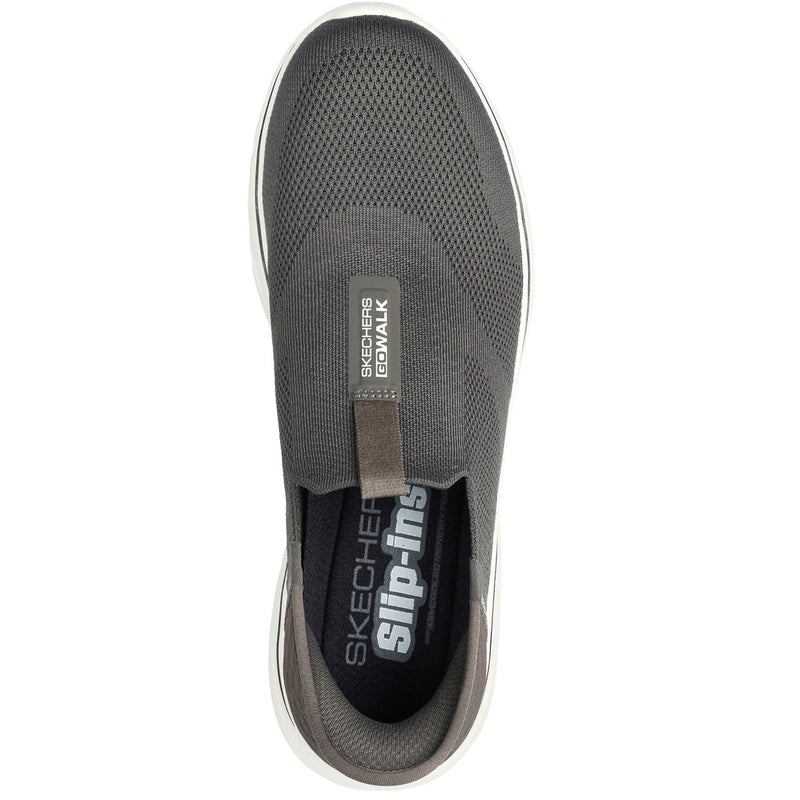 Skechers GO WALK 7 Easy On 2 Chaussures De Sport Marron Pour Hommes En Maille