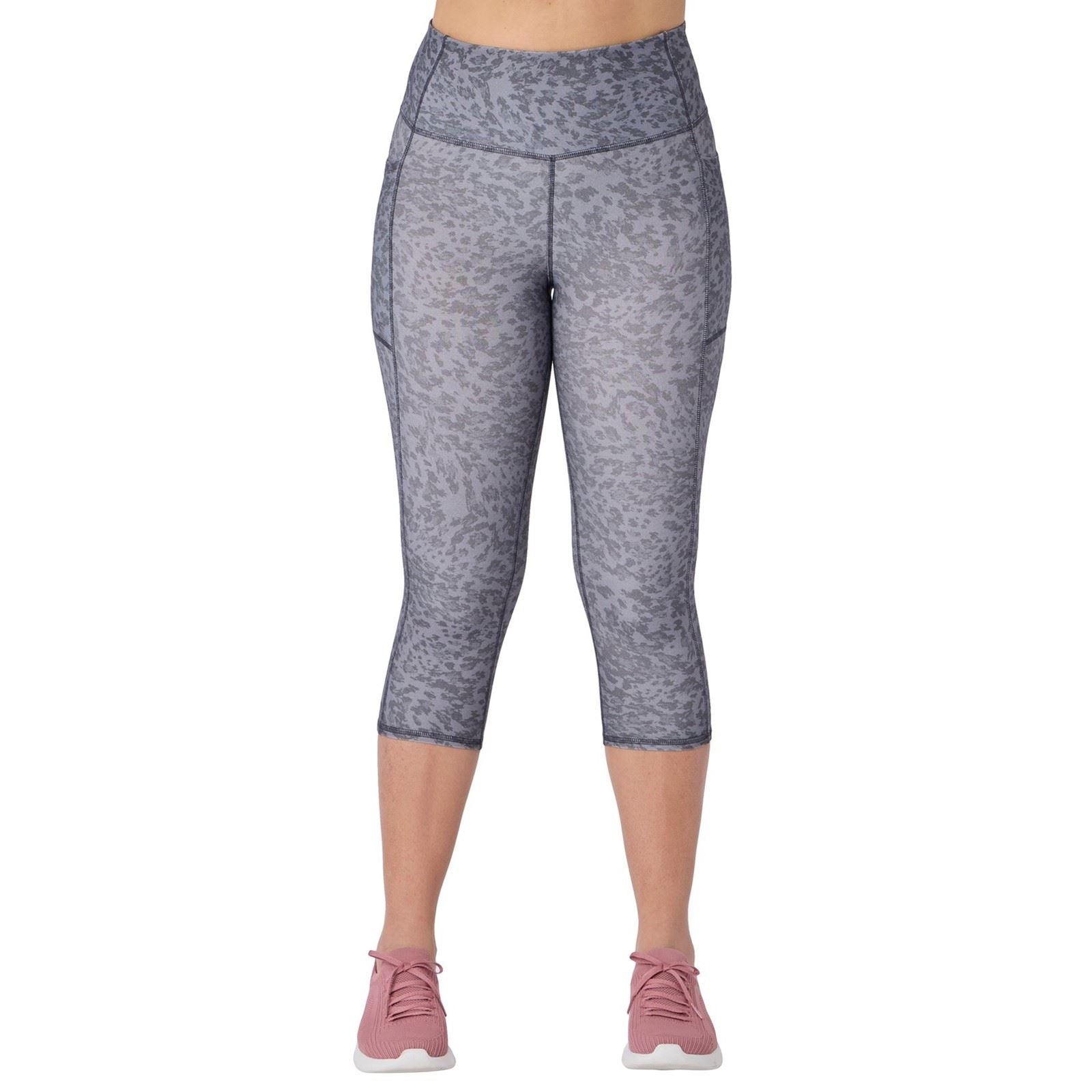 Skechers Goflex Printed Capri Leggings De Sport Noirs Pour Femmes