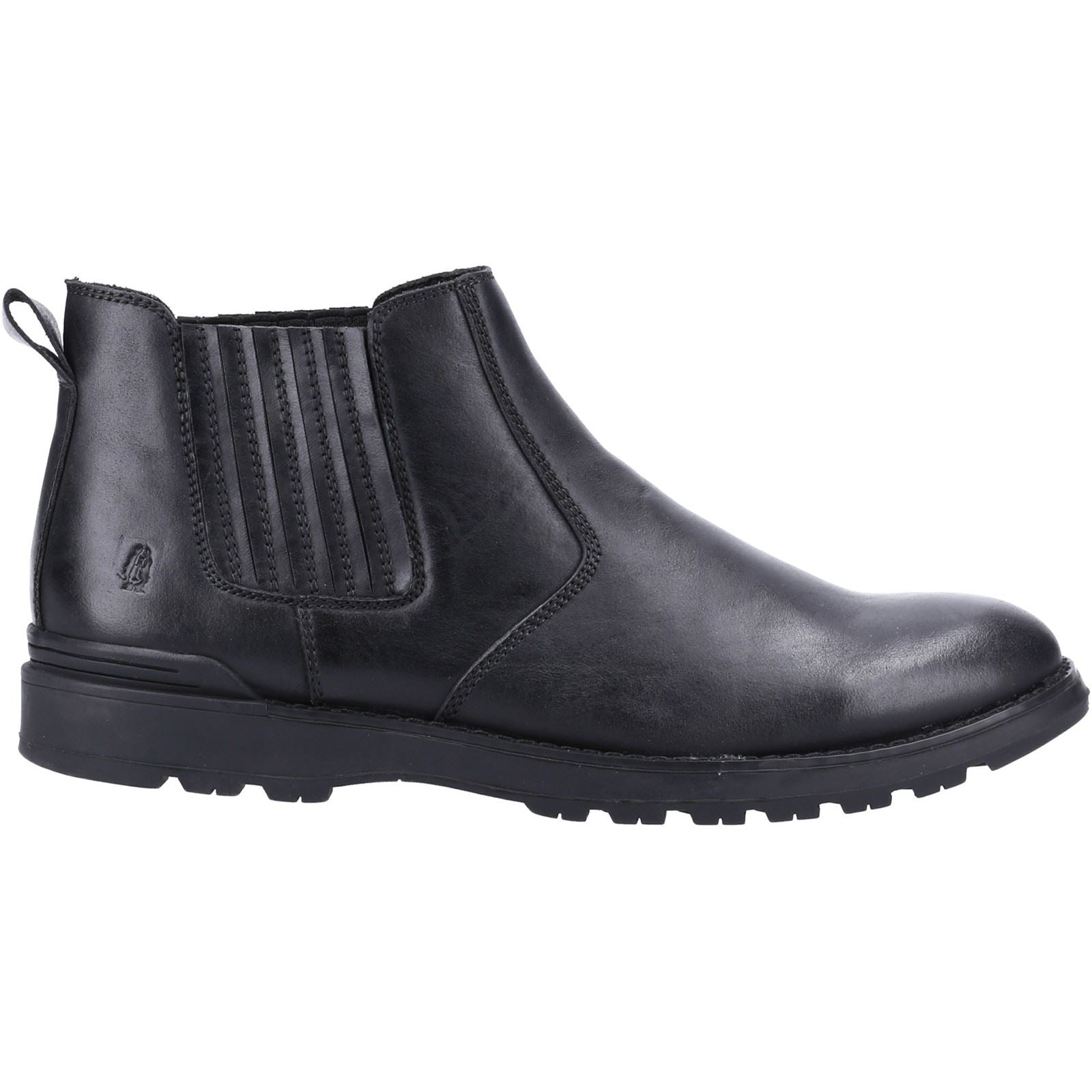 Hush Puppies Gary Bottes Noires Pour Hommes En Simili Cuir