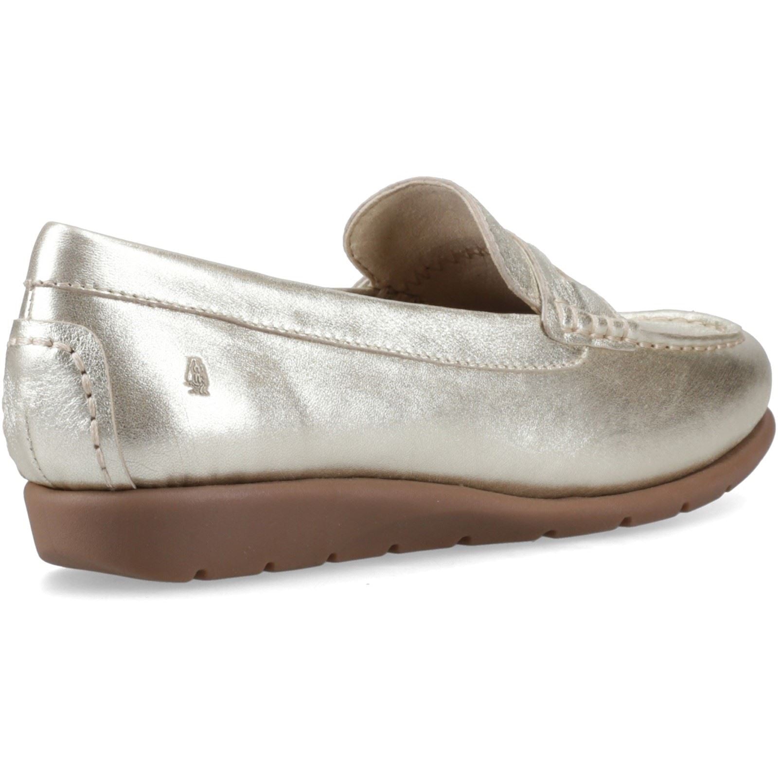 Hush Puppies Shelby Mocassins Dorés En Cuir Pour Femmes