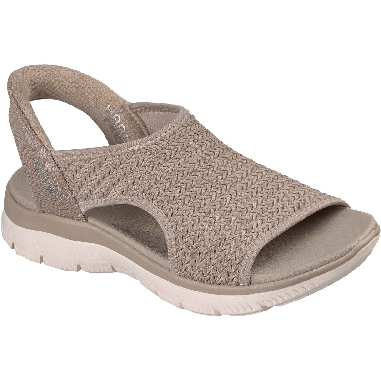 Skechers Summits Sweetly Evolved Sandales Taupe En Textile Pour Femmes